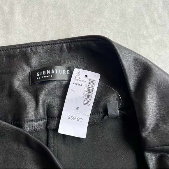 New Reitmans Black Faux Leather Pants - Picture 7 of 12